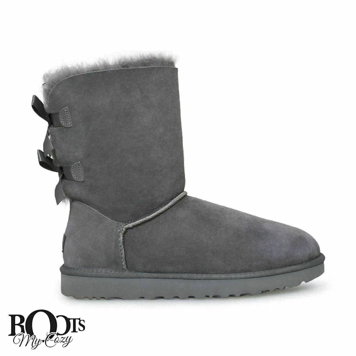 Grey bailey bow ugg best sale boots