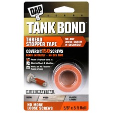 DAP TANK BOND THREAD STOPPER TAPE 5/8" x 5' ROLL FIX ANY LOOSE SCREW Fastener