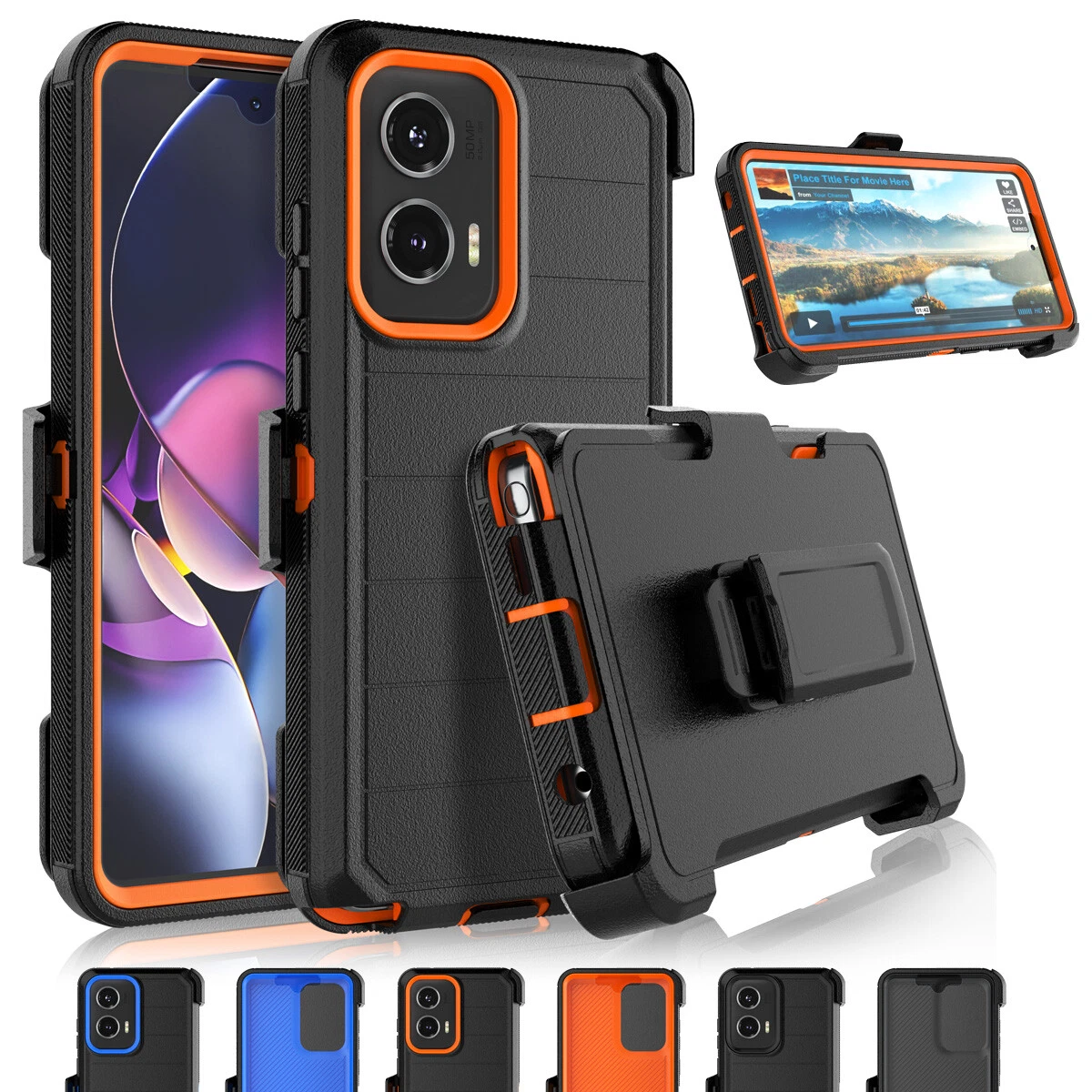 For Moto G Power Stylus Play G 5G 2024 Defender Case Cover + Tempered Glass