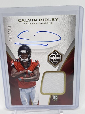 2018 Panini Limited CALVIN RIDLEY RPA Rookie Patch On-Card Auto RC 