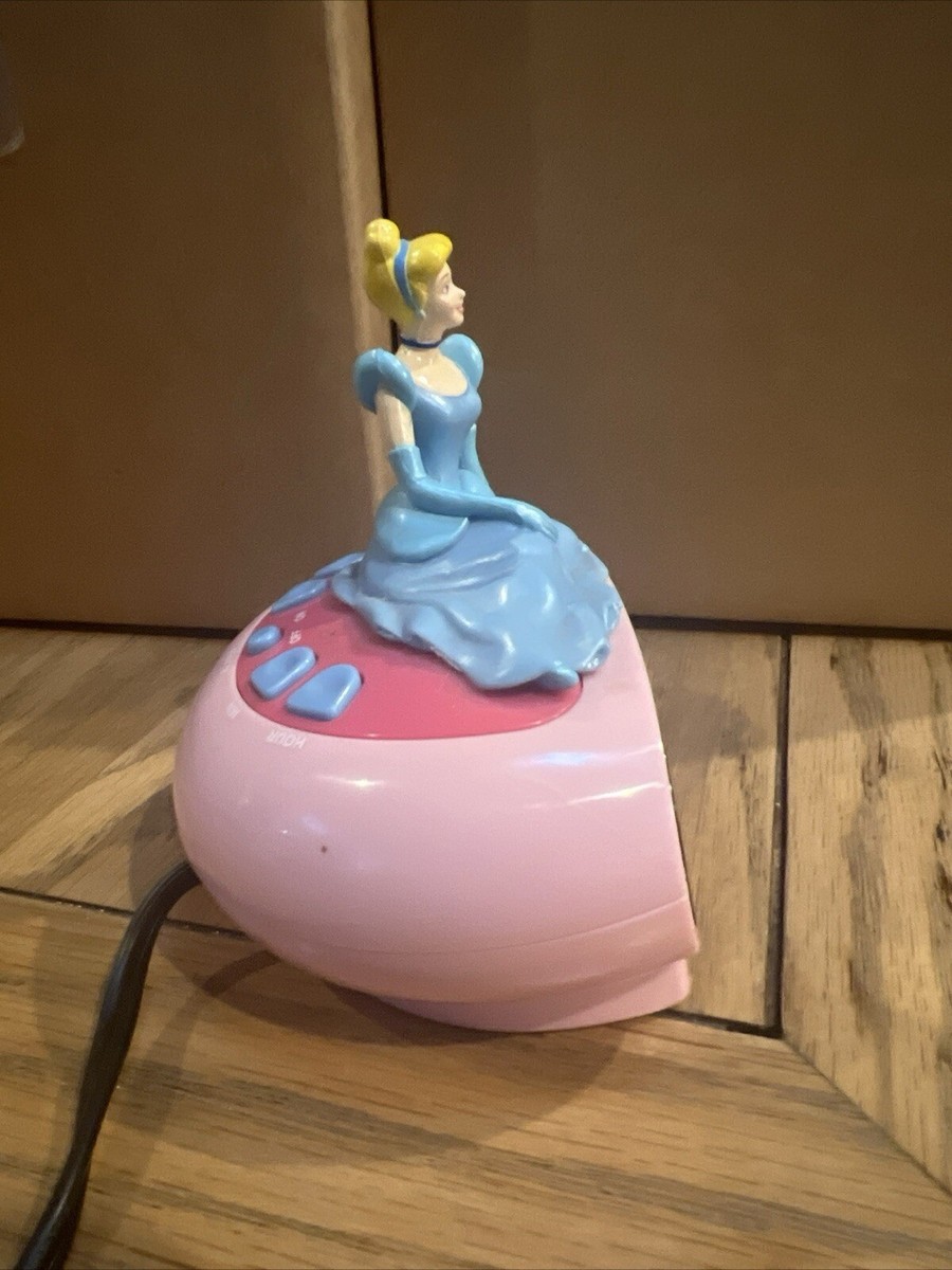 Disney Cinderella Pink Alarm Clock DC94530 TESTED WORKS Disney Cinderella Pink Alarm Clock DC94530 TESTED WORKS