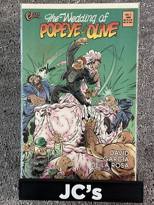 THE WEDDING OF POPEYE & OLIVE #1 LTD 1678/2000 SIGN/NMBR SAM DE LA ROSA 1999 COA