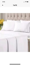 CGK Linens 4 Piece Sheet Set Full Size Bedding Microfiber Comfort - White