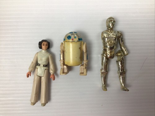 Vintage Kenner Star Wars Action Figuren Prinzessin Leia R2-D2 und C-3PO