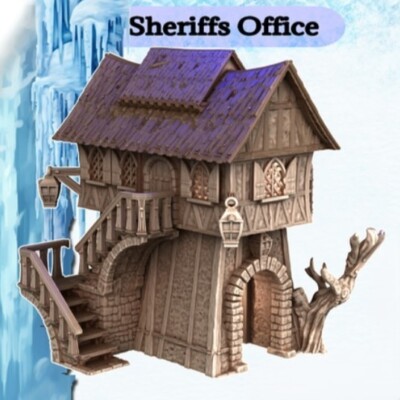 Sheriff's Office Medieval Town - The Frost 28mm Wargame/RPG/AOS/LOTR/DnD Terrain