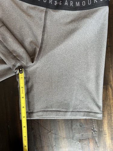 NUOVO pantaloncino donna Under Armour HeatGear Middy compressione grigio taglia media - Foto 10 di 16