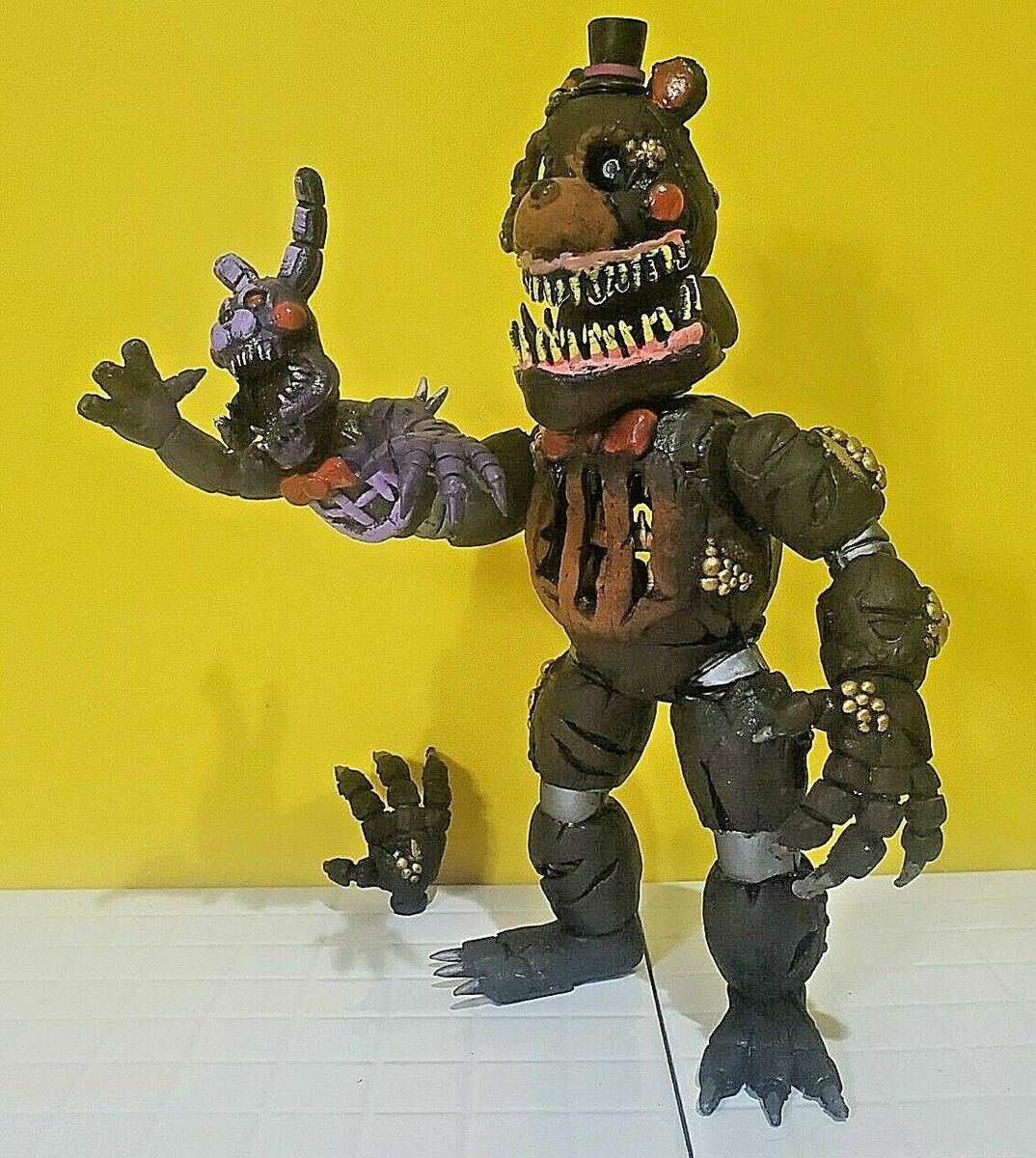 mexican JUMBO ANIMATRONIC TWISTED FREDDY size 9.50 FNAF five nights at  freddys