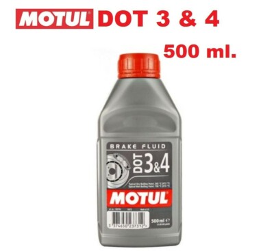 Motul DOT 3&4 Bremsflüssigkeit Auto Moto 500 Ml Synthetisch Brake Fluid Öl