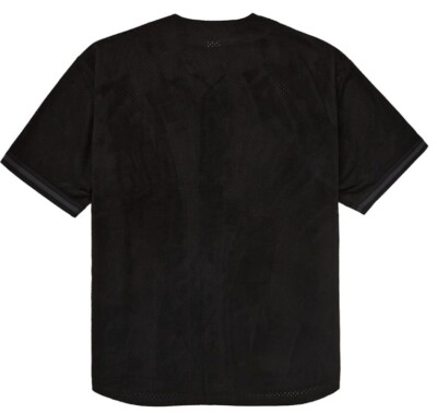 Supreme Ultrasuede Mesh Baseball Jersey Top Black Size 2XL Supreme Ultrasuede Mesh Baseball Jersey Top Black Size 2XL