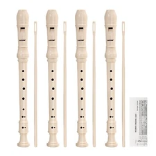 4 Pack Recorder Instrument 8 Hole German Style Soprano RecorderSchool Descant US