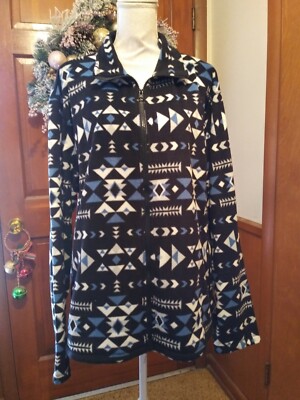 Original Use Size XL Light Jacket/Heavy Shirt Aztec Like Designs Zip Pockets