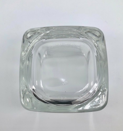 Vetro vintage HARRIS distillato liquori trasparente pesante quadrato rocce vecchio stile - Foto 11 di 11