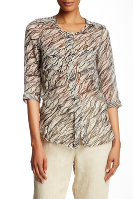 Gerard Darel Hi-Lo Silk Blouse Eur40, US 10 NWT $305