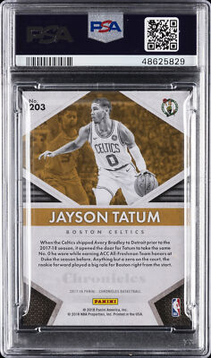 2017 PANINI CHRONICLES TITANIUM ROOKIES JSY NUM #203 JAYSON TATUM