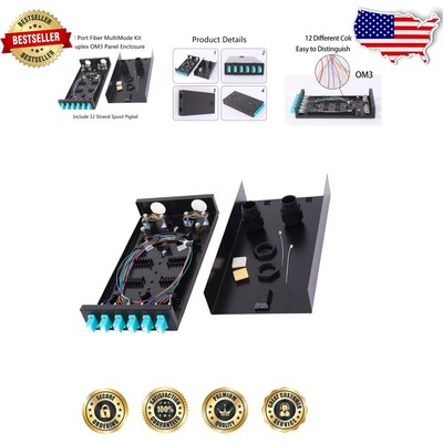 Durable Wall-Mount Fiber Enclosure with 12-Port LC Pigtail & Duplex Panel Set