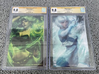 Fire & Ice Artgerm *SIGNED* Cover Set! Human Target #3 & #7! CGC 9.8 Sig Series!