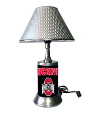 NCAA Ohio State Buckeyes table lamp with shade, desk lamp
