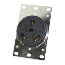 RV Trailer Camper 30 Amp Power VOLT Receptacle Mounting Plate OUTLET 30 A
