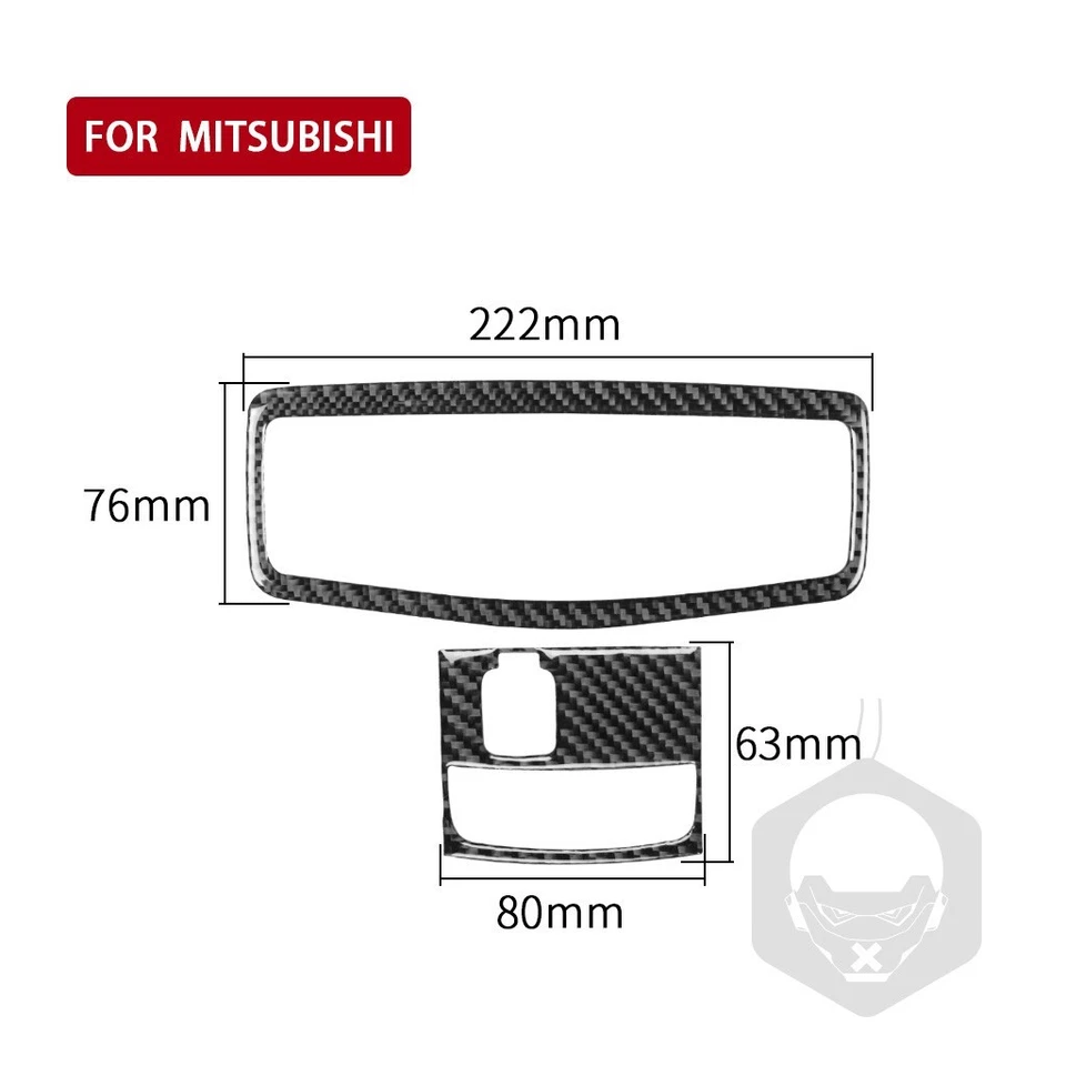 Cubierta de panel de luces de lectura de fibra de carbono para Mitsubishi Lance EVO X 08-15 Foto 3 de 4