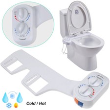 Bidet Fresh Water Spray Kit Non Electric Toilet Seat Attachment Hot Cold Wash US