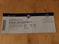 Used Ticket UEFA EL Q 2022/23 FC Z&uuml;rich vs Heart of Midlothian Playoffs Hearts
