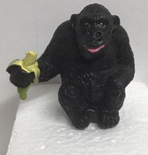 Vintage 2" Chimpanzee with Banana Animal Figure