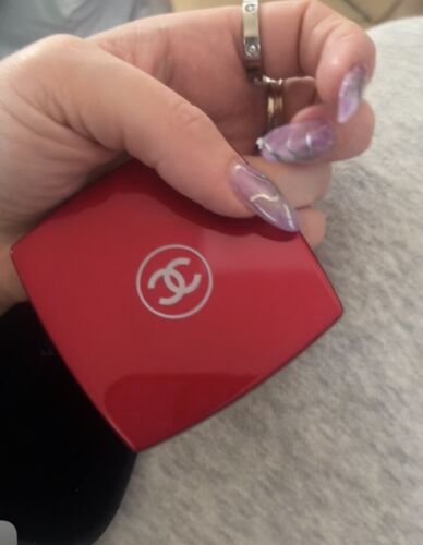 CHANEL CODES roter MIROIR DOPPEL FACETTENSPIEGEL kompakt mit Box