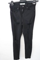 Topshop Damen Jeans Jamie High Waist Ankle Grazer Schwarz Gr.28/34 Neu