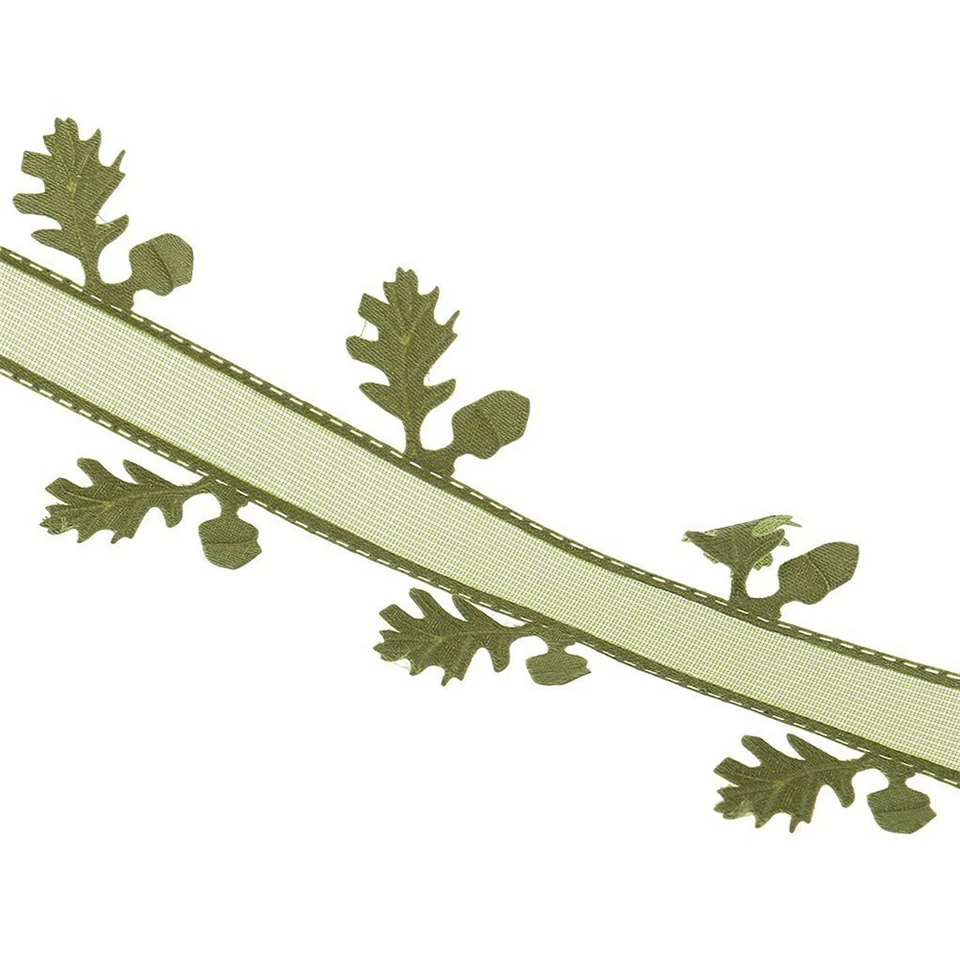 20Meters Satin Leaf Ribbon - Christmas Vine Garland Flower Headband Bridal Trim - Image 4 of 4