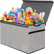 VICTOR'S Toy Storage Organizer - Extra Large Box Chest Large, Grey 