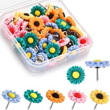 Flower Push Pins Decorative Thumb Tacks for Cork Board