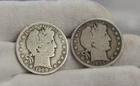 1905,1909 S US Barber Silver Half Dollars 50c Ave Circ