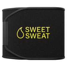 Sweet Sweat Waist Trimmer Band Women  Men - Trainer Belt - Black / Yellow XXL
