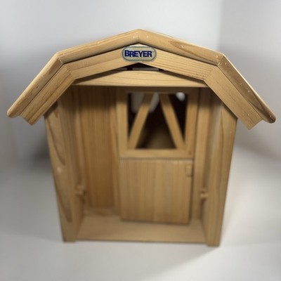 Vintage Breyer Horse Wood Barn Stable w/ Loft Ladder Doors Windows