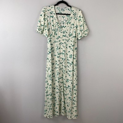 Seraphine Louella Button V Neck Midi Maternity To Nursing Dress Size 6 Ivory