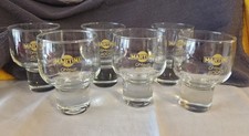 6 verres martini on the rocks , logo jaune