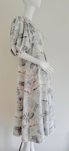 Maxi Vestido IMMERMANN Lino Floral Tropical Palmeras Acampanado Manga Larga Talla 1 S🌴 - Imagen 22 de 24