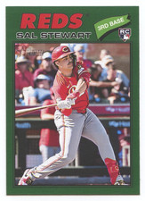 2026 Topps Heritage Sal Stewart #221 Dark Green Border RC Rookie Card Reds SP