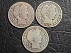 Lot of Three Better Date Barber Half Dollars, 1893 O, 1894, & 1912 S