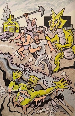 DRAGON ATTACK * MIKE BENNETT'S  ORIGINAL  ART   (2025) 10/19/2025