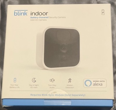 BLINK INDOOR WIRELESS HOME SECURITY ADD-ON CAMERA 3rd gen (SYNC MODULE REQUIRED)