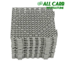55 Pack Gray Interlocking Drainage Floor Mat PVC Non-Slip Floor Tiles 12"x 12"
