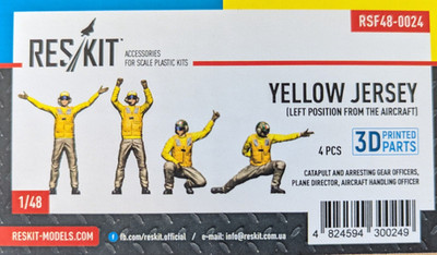 ResKit RSF48-0024 - 1:48 Yellow Jersey. Left Position, 4 Figures. Resin 3d Druck