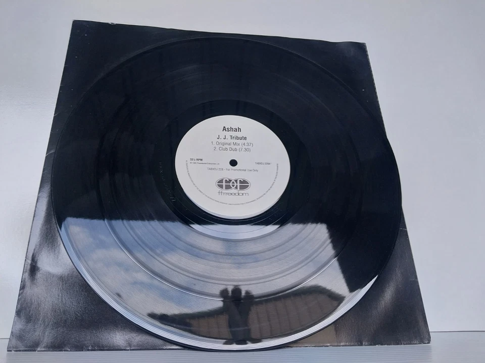 Ashah J.J. Tribute 12" Single 1995 DJ Vinyl Record A.S.H.A.H. Promo - Image 3 of 4