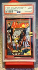 2024 Topps Chrome Marvel 90s Classic Comic Covers Namor Black Wave /10 PSA 9