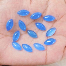 Blue Chalcedony Marquise 4x8 mm to 10x20 mm Cabochon Loose Gemstone Lot