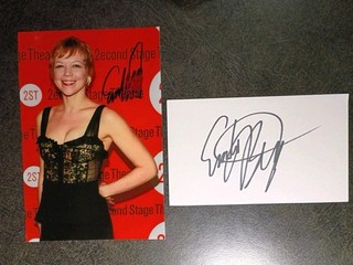 EMILY BERGL Hand Signed Autograph 4X6 Photo & CARD BEAUTIFUL ACTRESS CARRIE 2