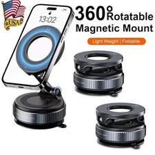 360° Adjustable Mag Vacuum Suction Cup Car Phone Holder Mount For MagSafe .