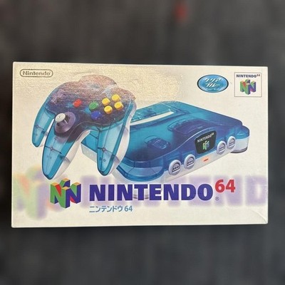 Nintendo 64 Console Clear Blue w/Expansion pack USED Japan Free Shipping