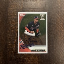 2021 Clearly Authentic 70 Years of Topps Baseball Luis Garcia Rookie Auto RC